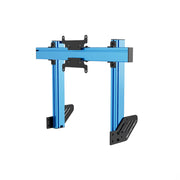 SIMGASM Apex Integrated Single Monitor Stand VESA 75/200 in blue, angled view