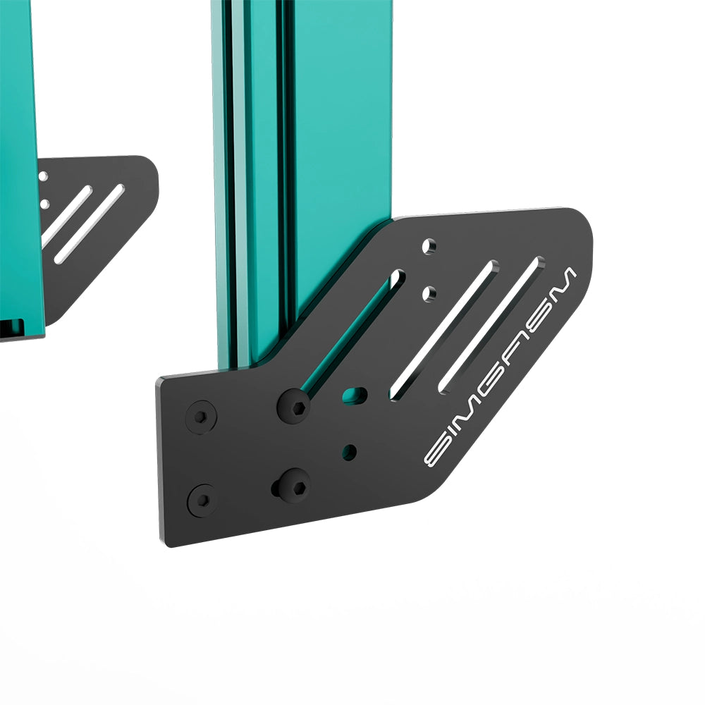 SIMGASM Apex Integrated Single Monitor Stand VESA 75/200 in green, mounting detail