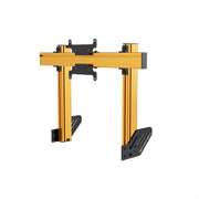 SIMGASM Apex Integrated Single Monitor Stand VESA 75/200 in orange, angled view