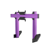 SIMGASM Apex Integrated Single Monitor Stand VESA 75/200 in purple, angled view