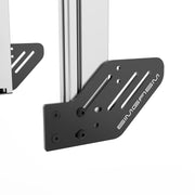 SIMGASM Apex Integrated Single Monitor Stand VESA 75/200 in silver, mounting detail