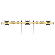 SIMGASM Apex Integrated Triple Monitor Stand VESA 75/200 in gold, overview