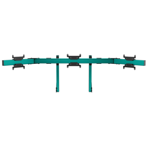 SIMGASM Apex Integrated Triple Monitor Stand VESA 75/200 in green, overview