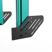 SIMGASM Apex Integrated Triple Monitor Stand VESA 75/200 in green, mounting detail