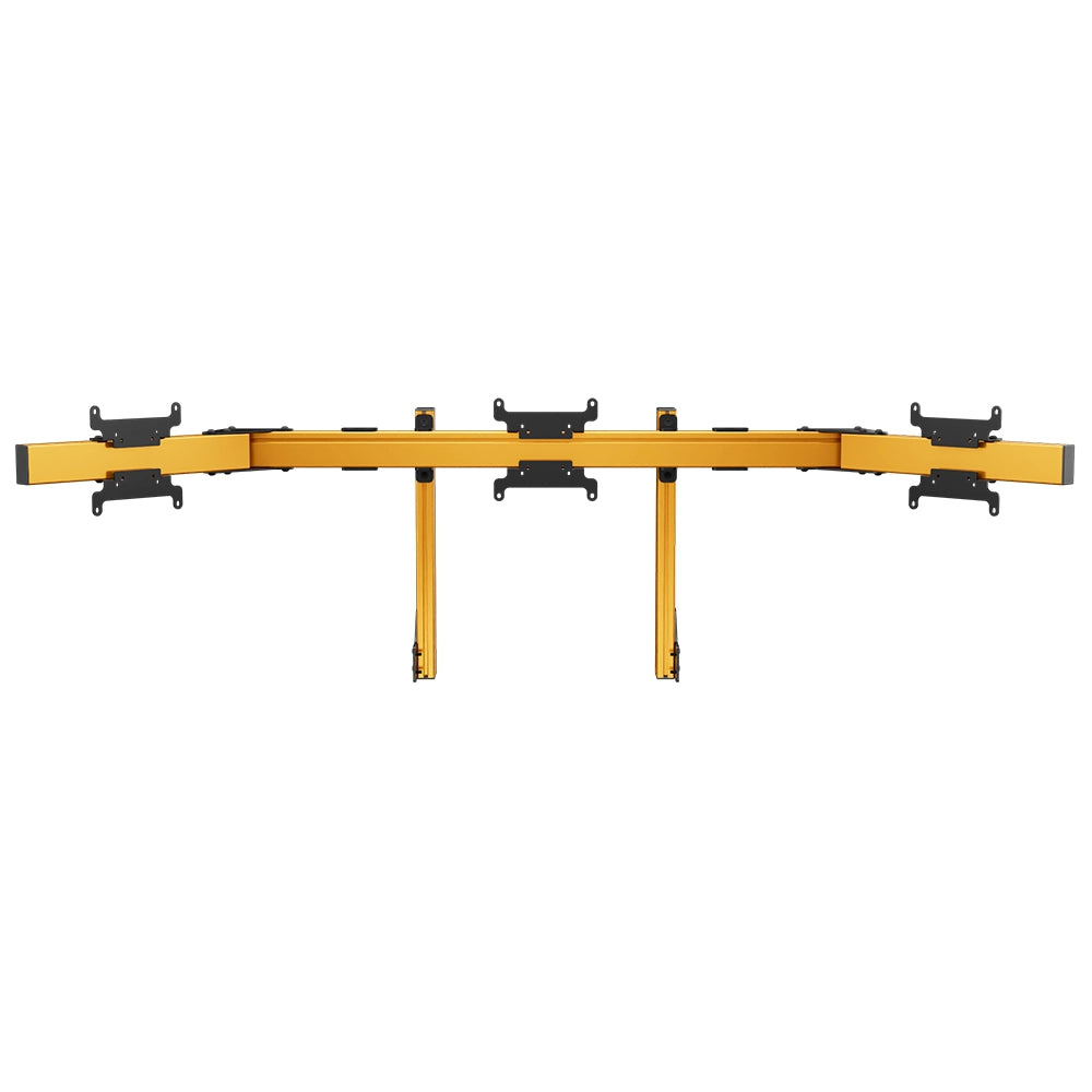 SIMGASM Apex Integrated Triple Monitor Stand VESA 75/200 in orange, overview