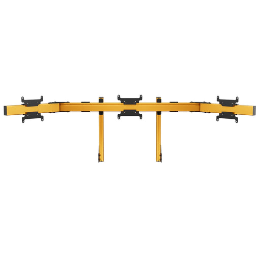 SIMGASM Apex Integrated Triple Monitor Stand VESA 75/200 in orange, overview