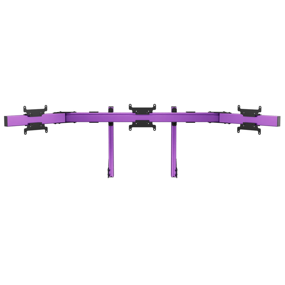 SIMGASM Apex Integrated Triple Monitor Stand VESA 75/200 in purple, overview