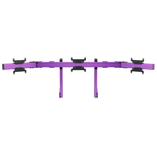 SIMGASM Apex Integrated Triple Monitor Stand VESA 75/200 in purple, overview