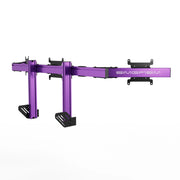 SIMGASM Apex Integrated Triple Monitor Stand VESA 75/200 in purple, opposite angle