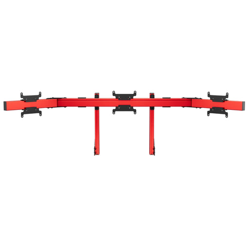 SIMGASM Apex Integrated Triple Monitor Stand VESA 75/200 in red, overview