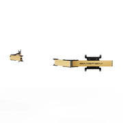 SIMGASM Apex Monitor Stand Side Arms VESA 75/200 in gold, opposite angle