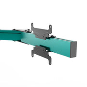 SIMGASM Apex Monitor Stand Side Arms VESA 75/200 in green, mounting detail