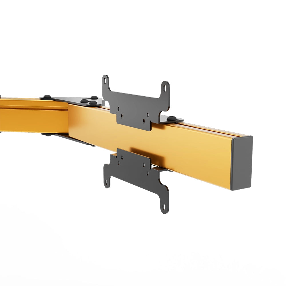 SIMGASM Apex Monitor Stand Side Arms VESA 75/200 in orange, mounting detail