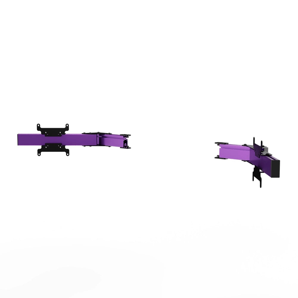 SIMGASM Apex Monitor Stand Side Arms VESA 75/200 in purple, angled view