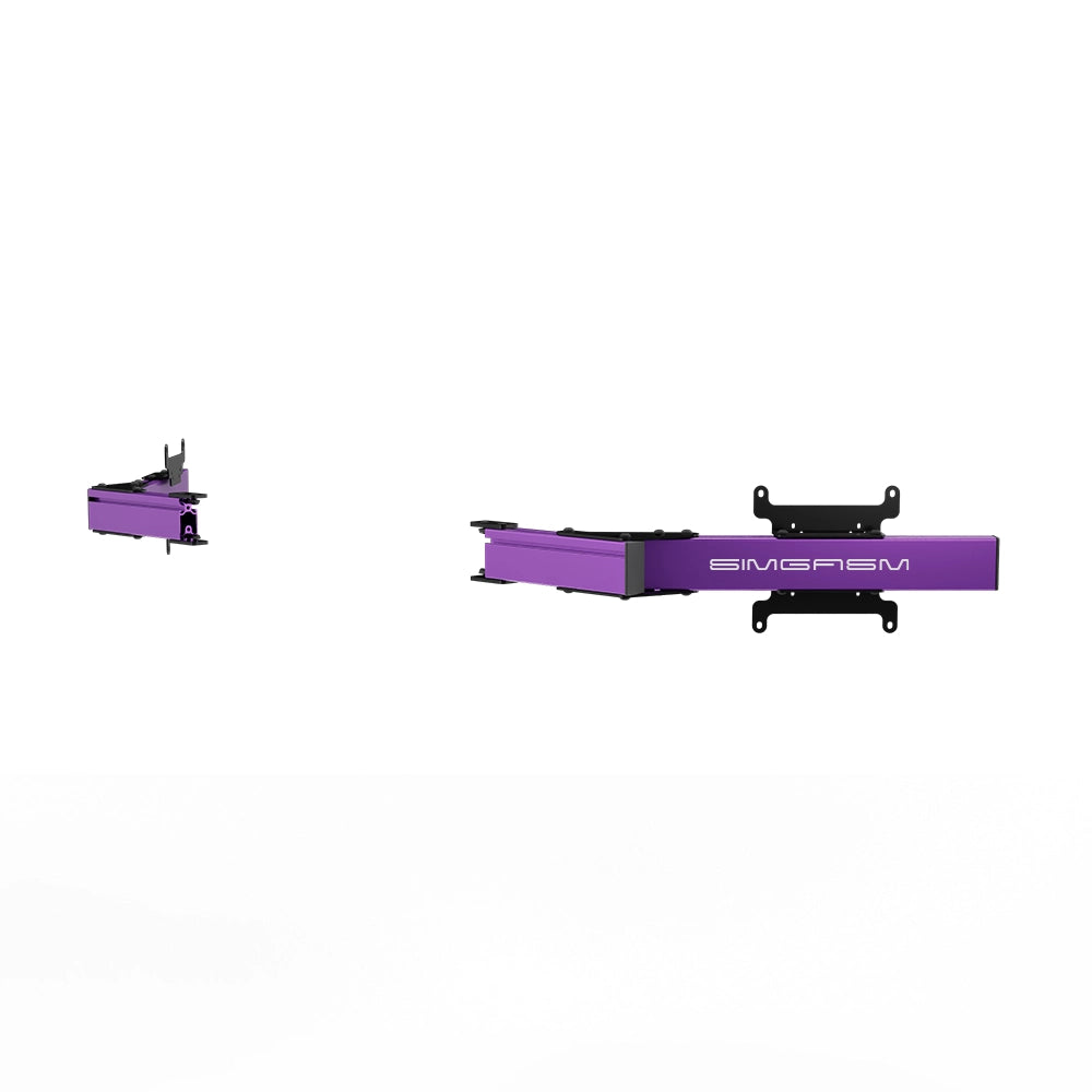 SIMGASM Apex Monitor Stand Side Arms VESA 75/200 in purple, opposite angle