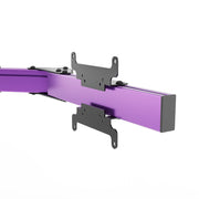 SIMGASM Apex Monitor Stand Side Arms VESA 75/200 in purple, mounting detail
