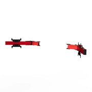 SIMGASM Apex Monitor Stand Side Arms VESA 75/200 in red, angled view