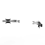 SIMGASM Apex Monitor Stand Side Arms VESA 75/200 in silver, angled view