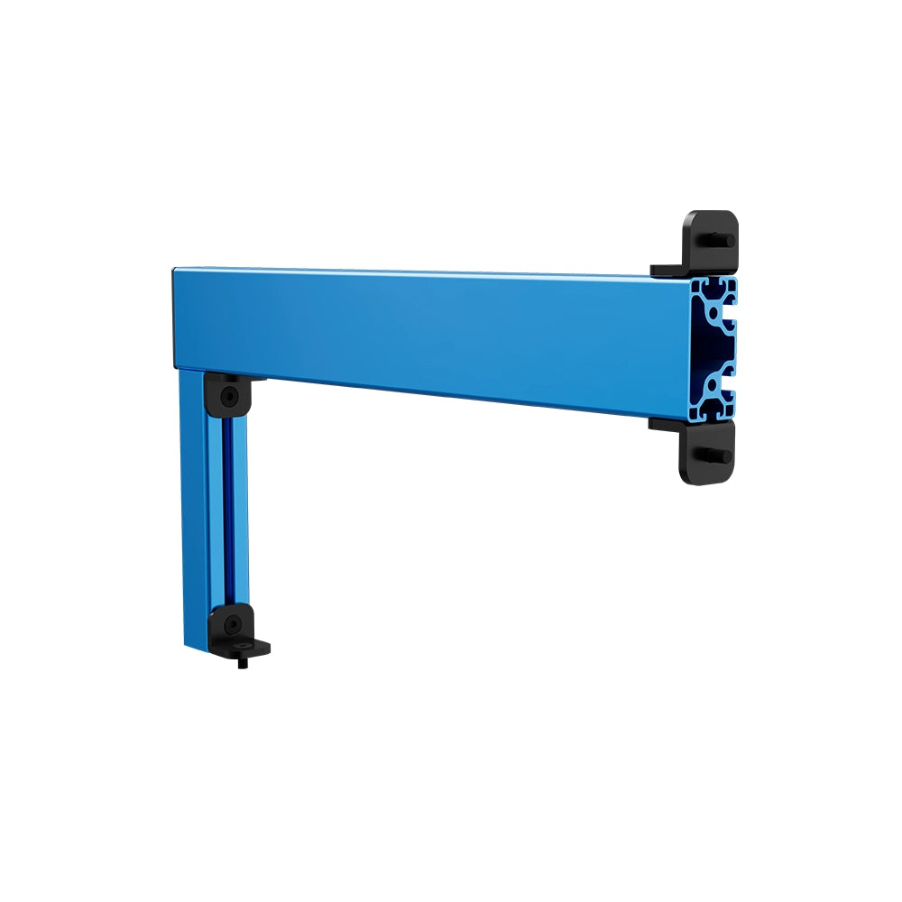 SIMGASM Apex blue shifter and handbrake mounting arm, outer side view