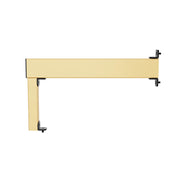 SIMGASM Apex gold shifter and handbrake mounting arm, profile slots and bracket view
