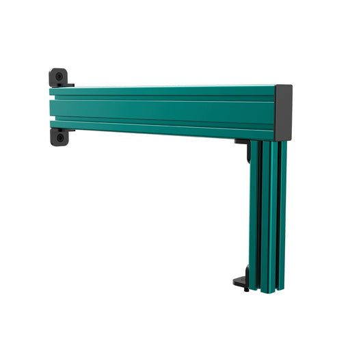 SIMGASM Apex green shifter and handbrake mounting arm, angled view with mounting brackets