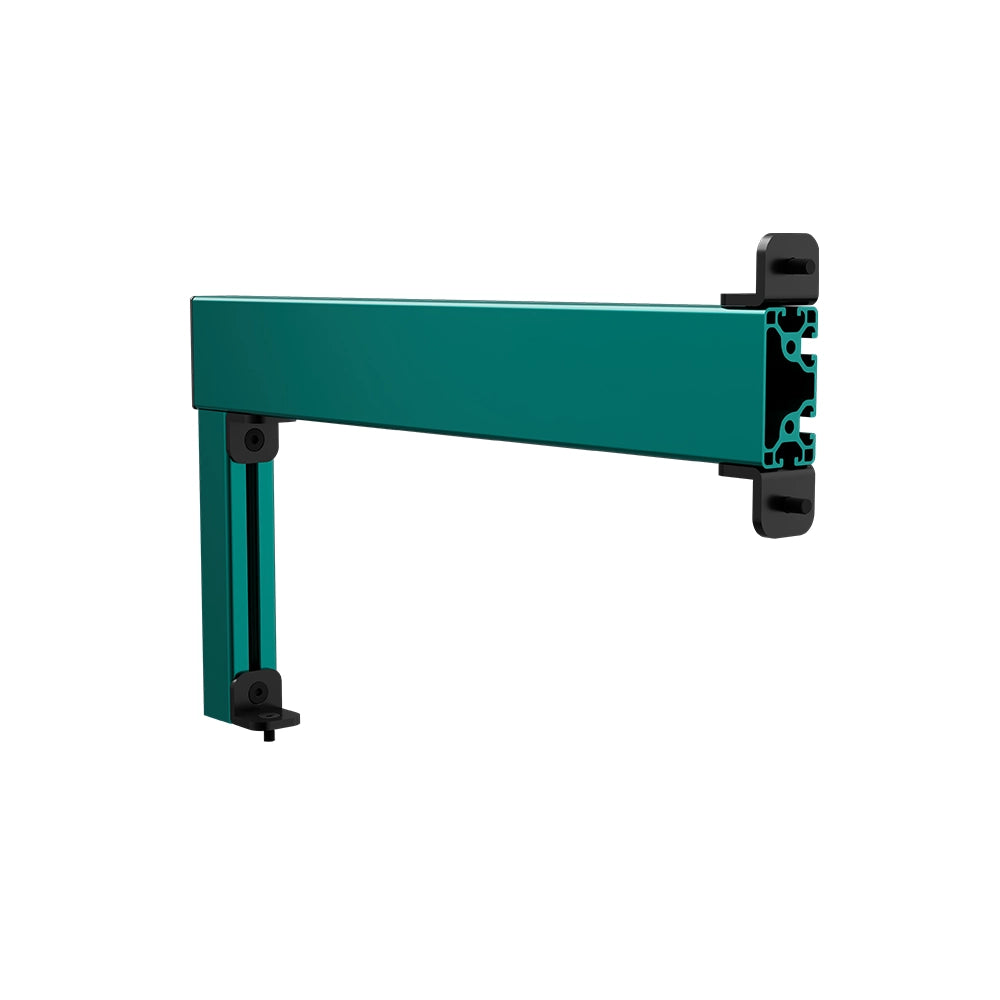 SIMGASM Apex green shifter and handbrake mounting arm, outer side view