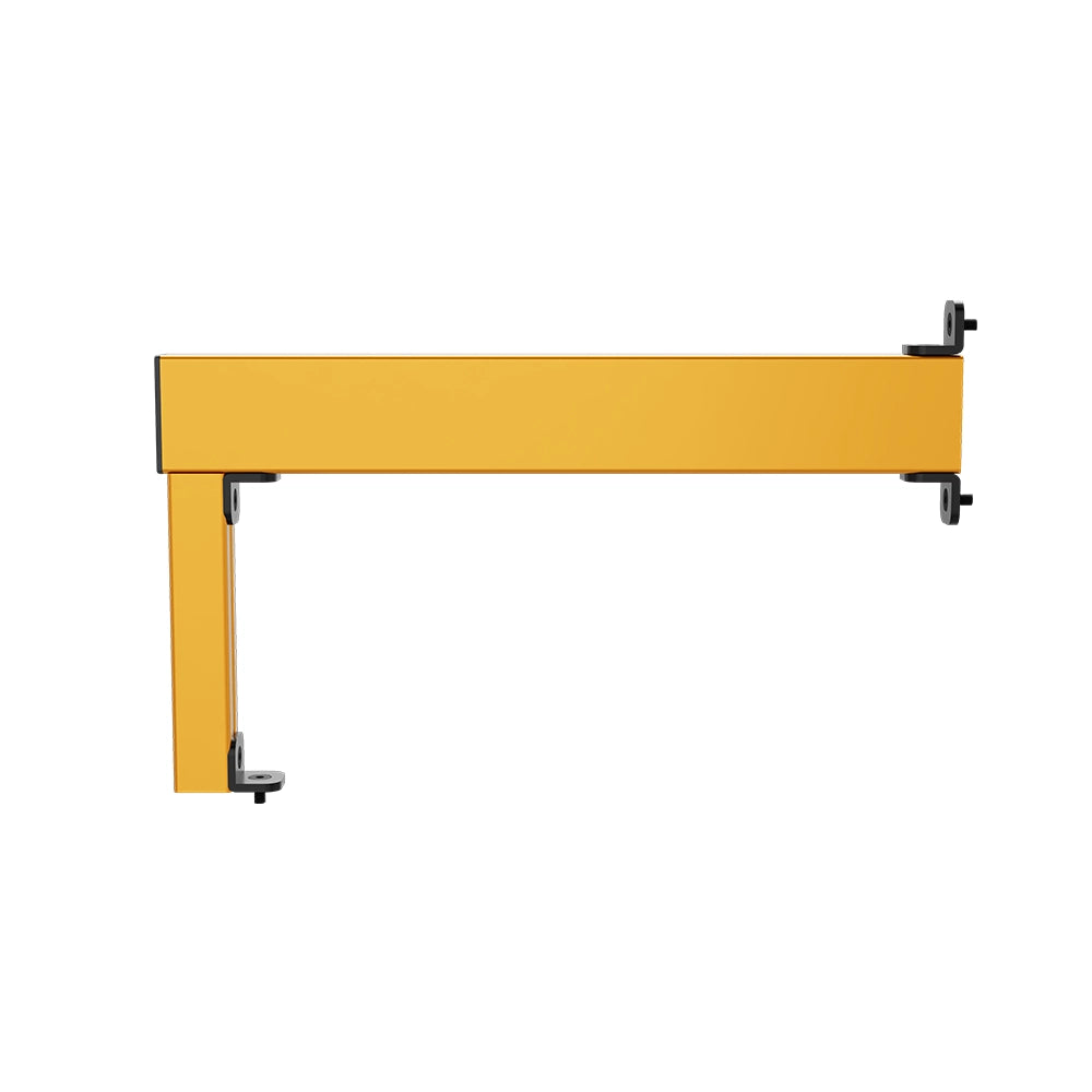 SIMGASM Apex orange shifter and handbrake mounting arm, profile slots and bracket view