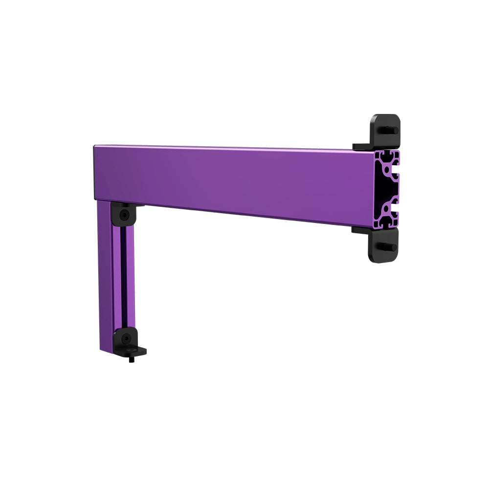 SIMGASM Apex purple shifter and handbrake mounting arm, outer side view