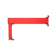 SIMGASM Apex red shifter and handbrake mounting arm, profile slots and bracket view