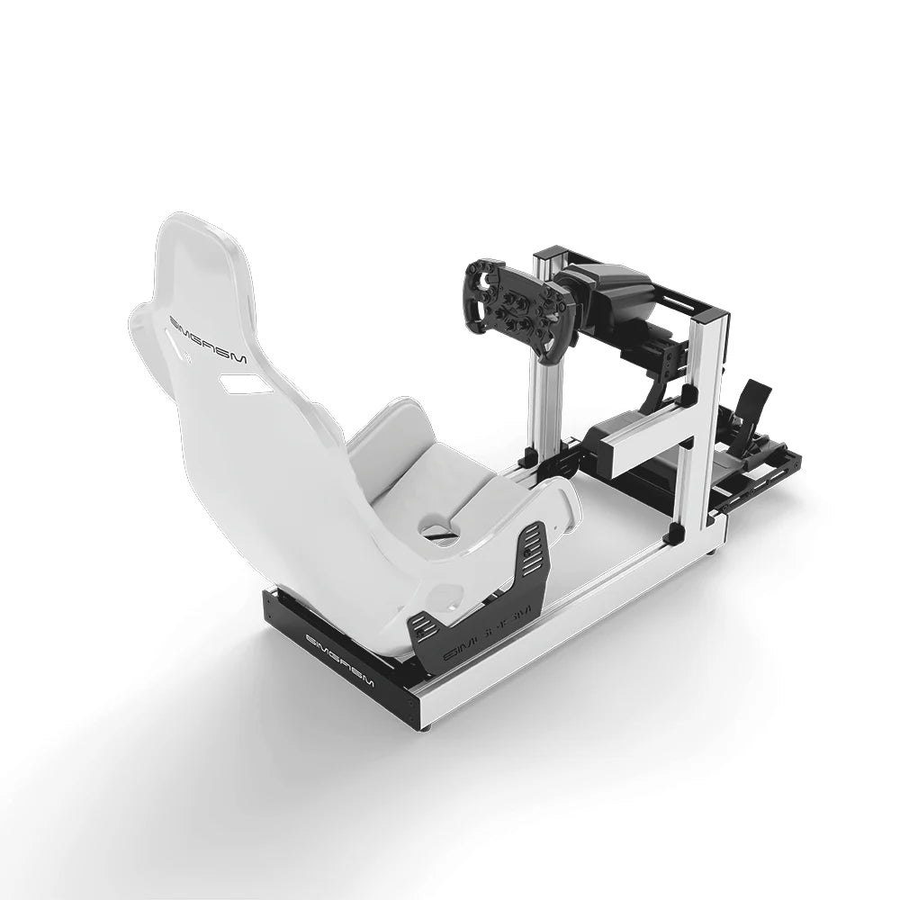 SIMGASM | Club Aluminum Sim Racing Cockpit - White