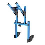 SIMGASM Core Integrated Double Monitor Stand VESA 75/100 in blue, angled view
