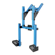 SIMGASM Core Integrated Double Monitor Stand VESA 75/100 in blue, opposite angle