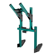 SIMGASM Core Integrated Double Monitor Stand VESA 75/100 in green, angled view