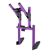 SIMGASM Core Integrated Double Monitor Stand VESA 75/100 in purple, angled view