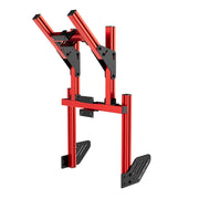 SIMGASM Core Integrated Double Monitor Stand VESA 75/100 in red, angled view