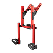 SIMGASM Core Integrated Double Monitor Stand VESA 75/100 in red, opposite angle