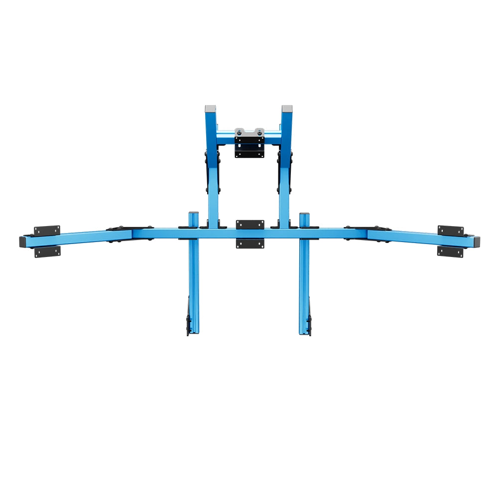 SIMGASM Core Integrated Quad Monitor Stand VESA 75/100 in blue, overview