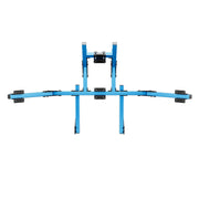 SIMGASM Core Integrated Quad Monitor Stand VESA 75/100 in blue, overview