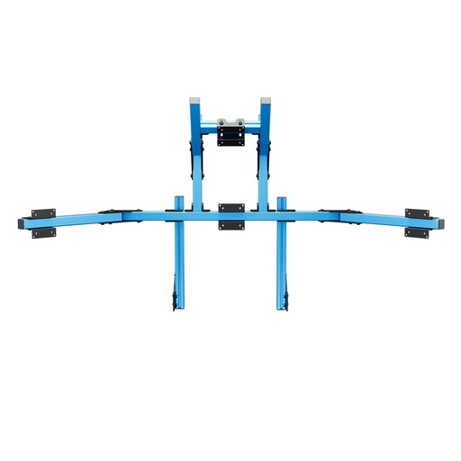 SIMGASM Core Integrated Quad Monitor Stand VESA 75/100 in blue, overview