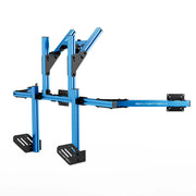 SIMGASM Core Integrated Quad Monitor Stand VESA 75/100 in blue, opposite angle
