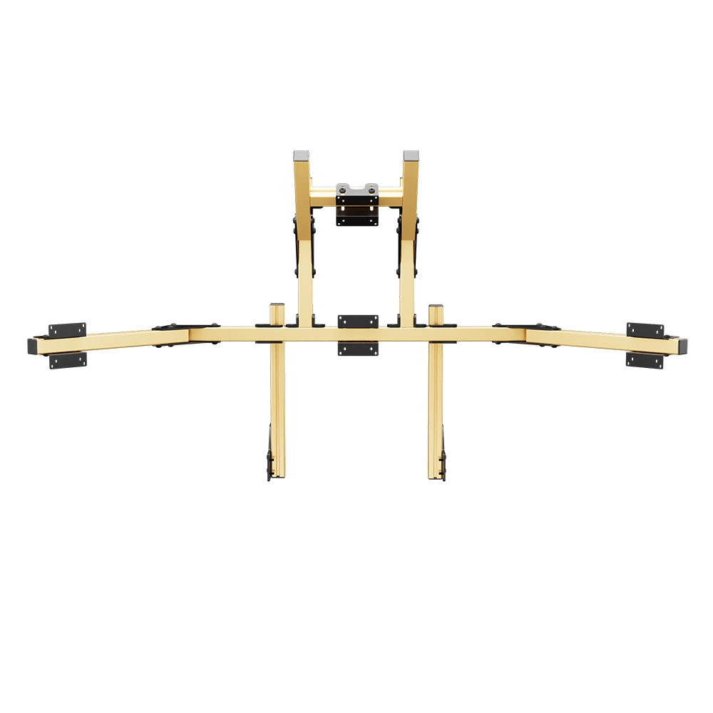 SIMGASM Core Integrated Quad Monitor Stand VESA 75/100 in gold, overview