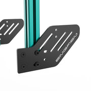 SIMGASM Core Integrated Quad Monitor Stand VESA 75/100 in green, mounting detail
