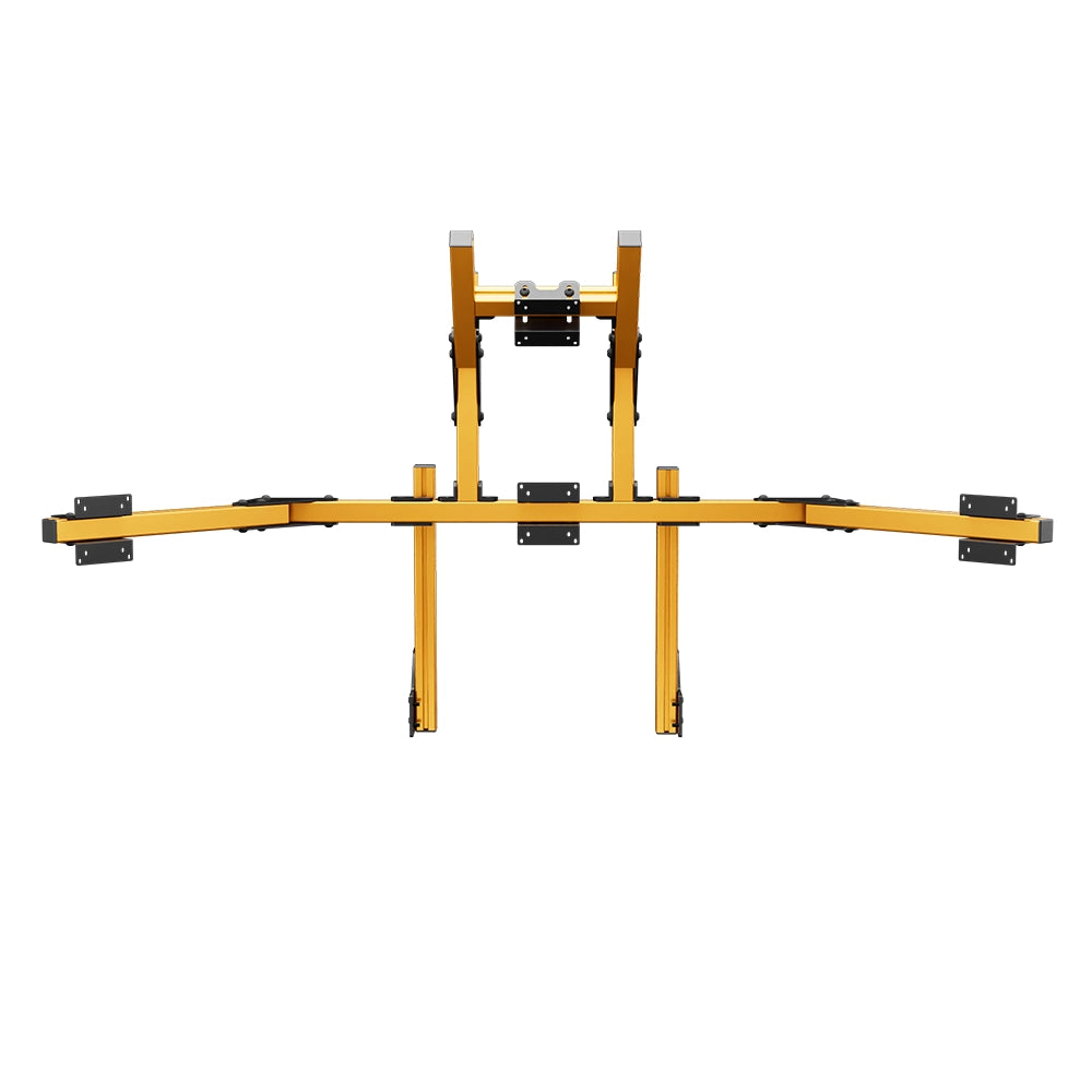 SIMGASM Core Integrated Quad Monitor Stand VESA 75/100 in orange, overview