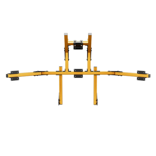 SIMGASM Core Integrated Quad Monitor Stand VESA 75/100 in orange, overview