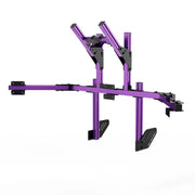 SIMGASM Core Integrated Quad Monitor Stand VESA 75/100 in purple, angled view