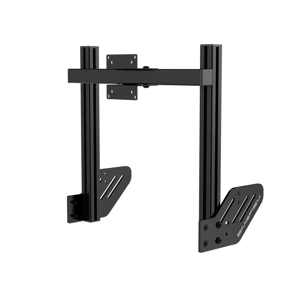 Black SIMGASM Core integrated single monitor stand with VESA 75/100 plate and cockpit brackets