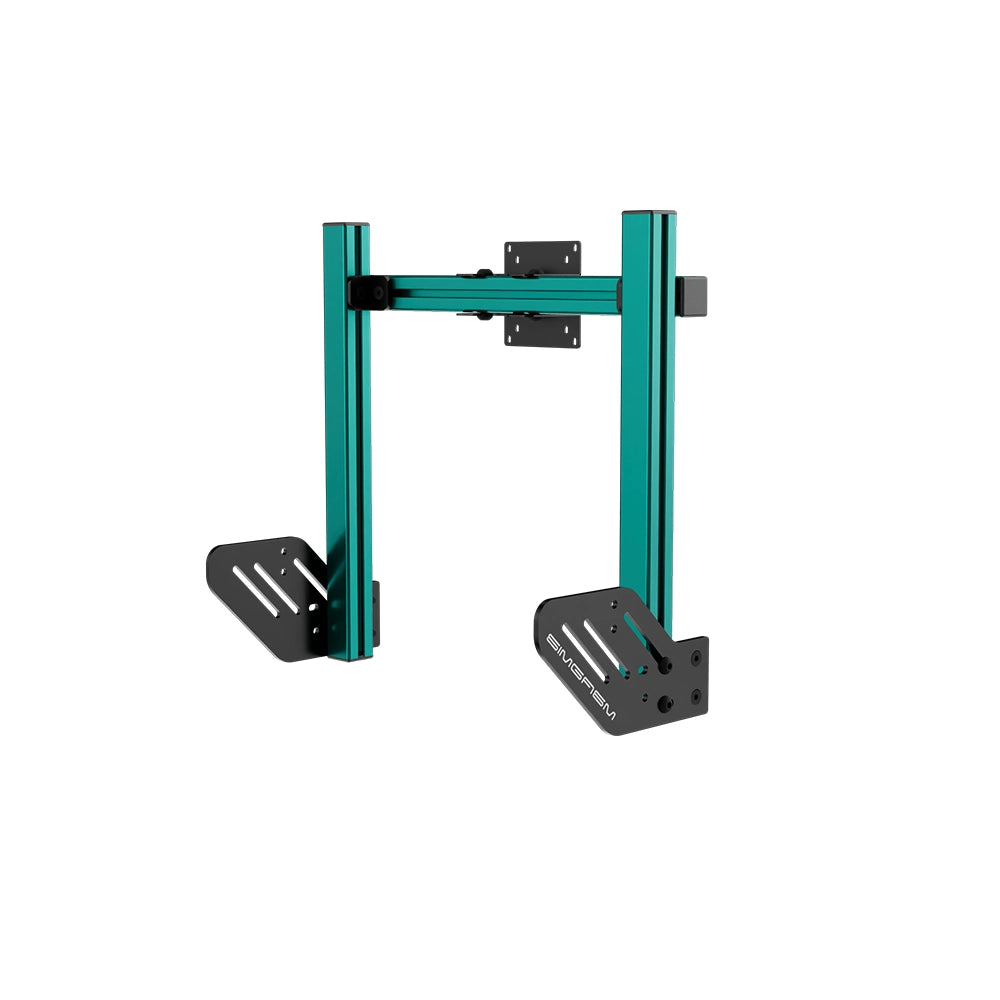 SIMGASM Core Integrated Single Monitor Stand VESA 75/100 in green, opposite angle