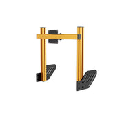 SIMGASM Core Integrated Single Monitor Stand VESA 75/100 in orange, angled view