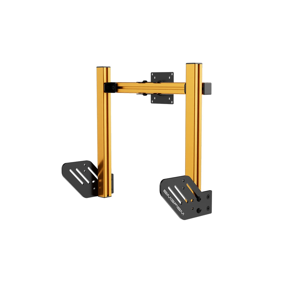 SIMGASM Core Integrated Single Monitor Stand VESA 75/100 in orange, opposite angle