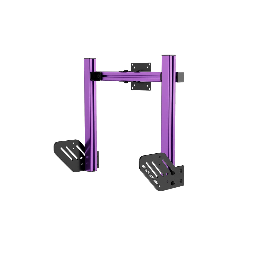 SIMGASM Core Integrated Single Monitor Stand VESA 75/100 in purple, opposite angle